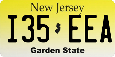 NJ license plate I35EEA