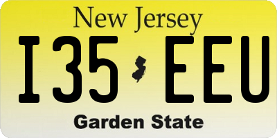 NJ license plate I35EEU