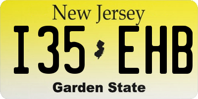 NJ license plate I35EHB