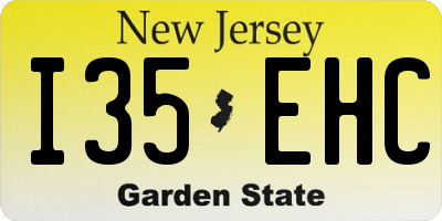 NJ license plate I35EHC