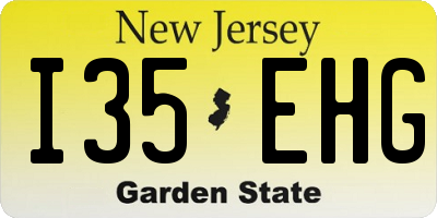 NJ license plate I35EHG
