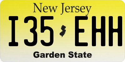 NJ license plate I35EHH