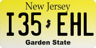 NJ license plate I35EHL