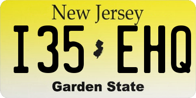 NJ license plate I35EHQ