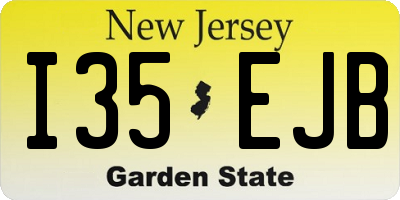 NJ license plate I35EJB