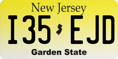 NJ license plate I35EJD