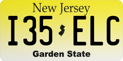 NJ license plate I35ELC