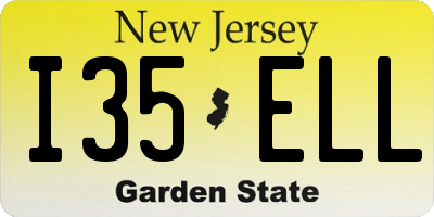 NJ license plate I35ELL