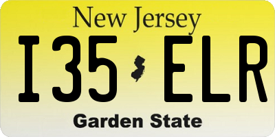 NJ license plate I35ELR