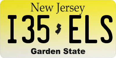 NJ license plate I35ELS