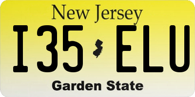 NJ license plate I35ELU
