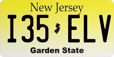 NJ license plate I35ELV