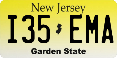NJ license plate I35EMA