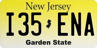NJ license plate I35ENA