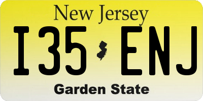 NJ license plate I35ENJ