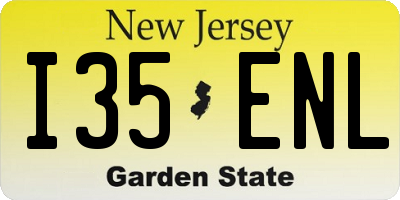 NJ license plate I35ENL