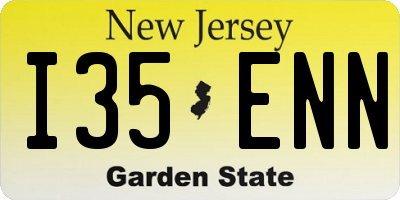 NJ license plate I35ENN