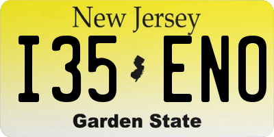 NJ license plate I35ENO