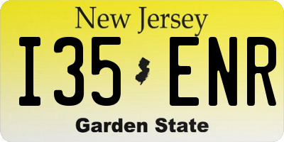 NJ license plate I35ENR