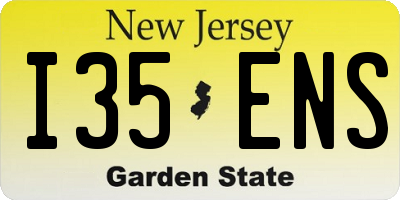 NJ license plate I35ENS