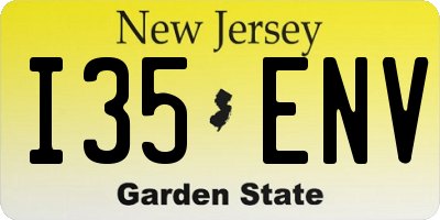 NJ license plate I35ENV