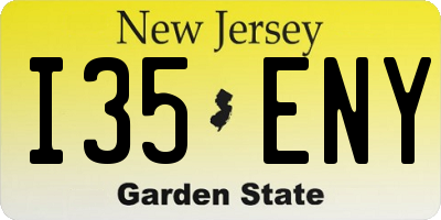 NJ license plate I35ENY
