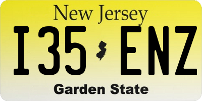 NJ license plate I35ENZ