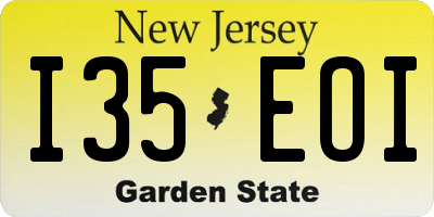 NJ license plate I35EOI