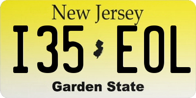 NJ license plate I35EOL