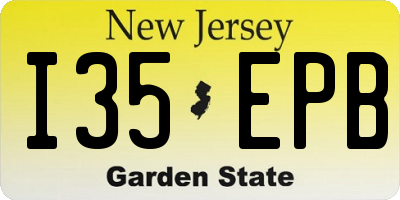NJ license plate I35EPB