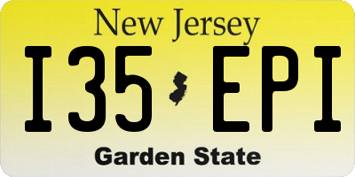 NJ license plate I35EPI