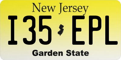 NJ license plate I35EPL
