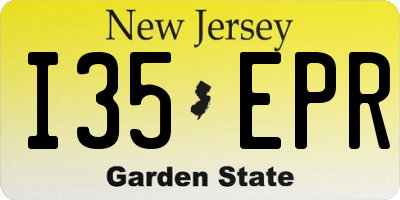 NJ license plate I35EPR