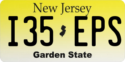NJ license plate I35EPS