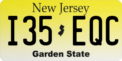 NJ license plate I35EQC