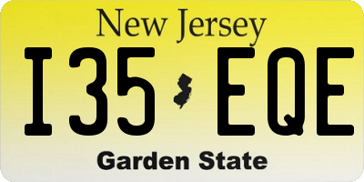 NJ license plate I35EQE