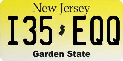 NJ license plate I35EQQ