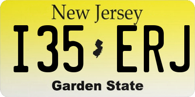 NJ license plate I35ERJ