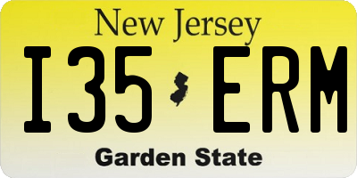 NJ license plate I35ERM