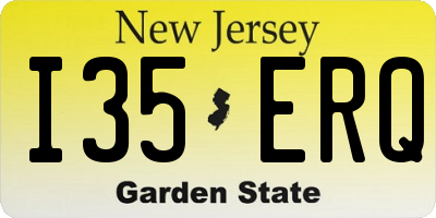 NJ license plate I35ERQ