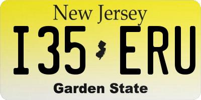 NJ license plate I35ERU