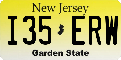 NJ license plate I35ERW