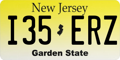 NJ license plate I35ERZ