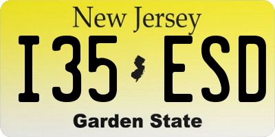 NJ license plate I35ESD
