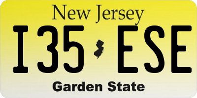 NJ license plate I35ESE
