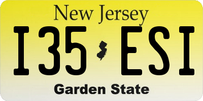 NJ license plate I35ESI