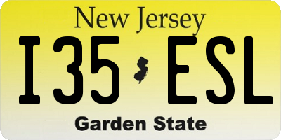 NJ license plate I35ESL