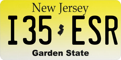 NJ license plate I35ESR