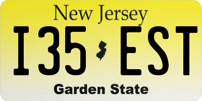 NJ license plate I35EST