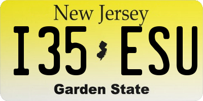 NJ license plate I35ESU